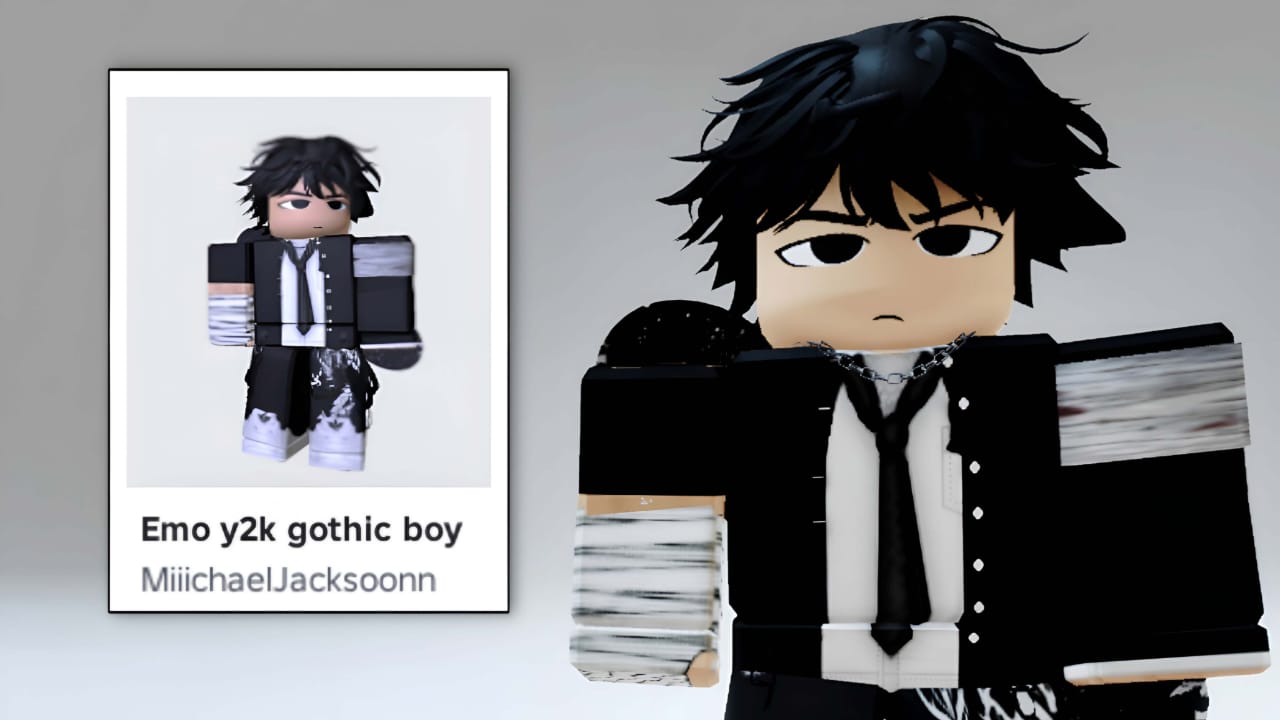 Emo Y2K Gothic Boy