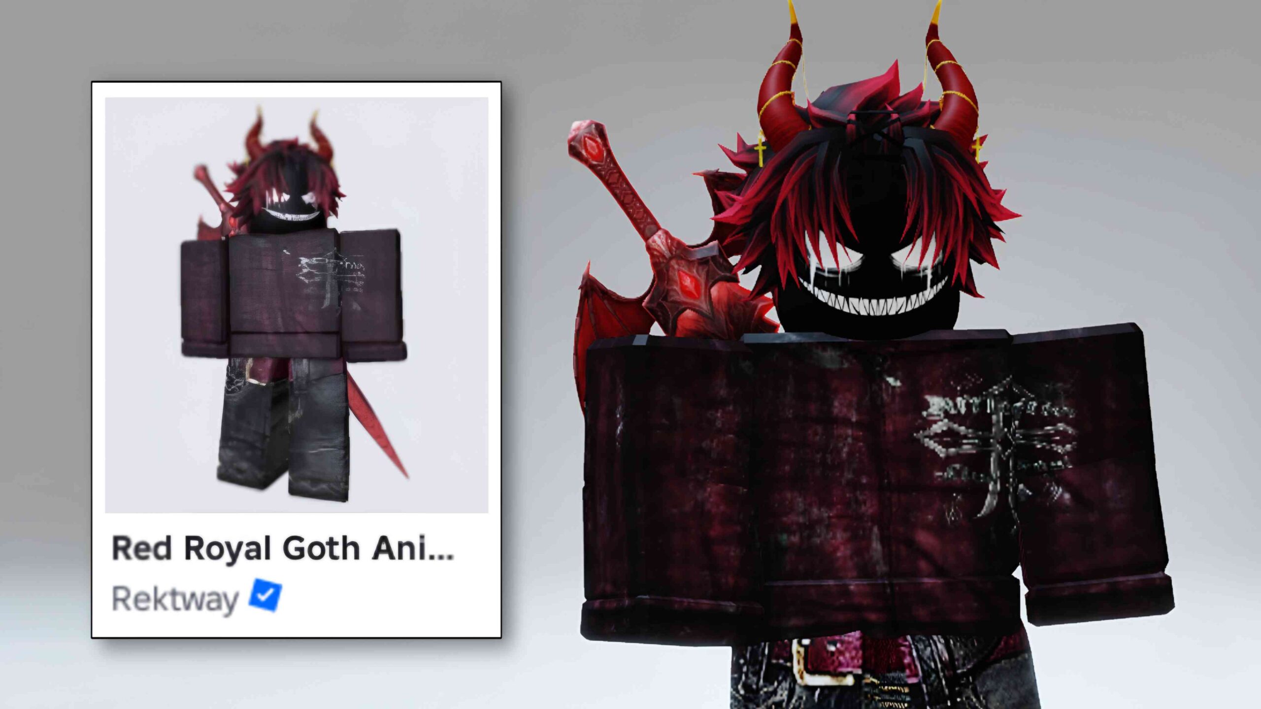 Red Royal Goth Demon Slayer Avatar