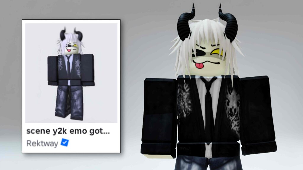 Y2K Emo Goth Horns Avatar